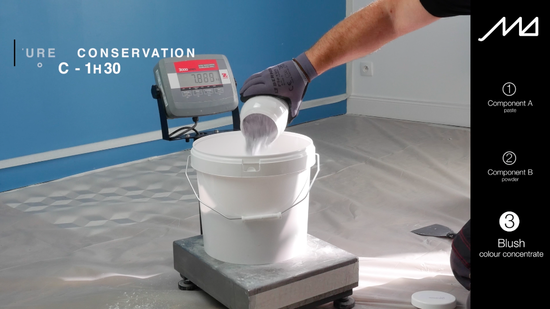 Waxed wall concrete application