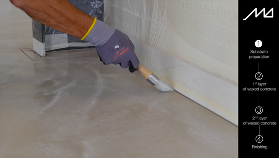 How to apply waxed concrete